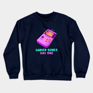 Gamer Since Day One Purple Crewneck Sweatshirt